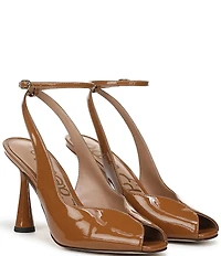Sam Edelman Esme Patent Leather Peep Toe Ankle Strap Pumps