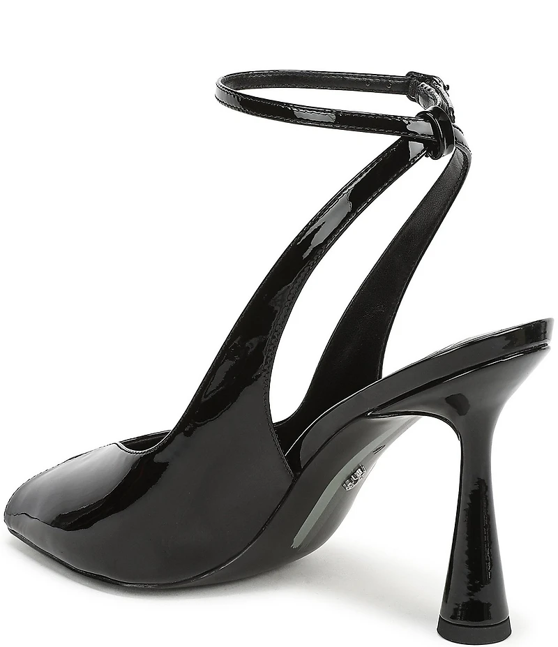 Sam Edelman Esme Patent Leather Peep Toe Ankle Strap Pumps