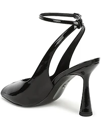 Sam Edelman Esme Patent Leather Peep Toe Ankle Strap Pumps