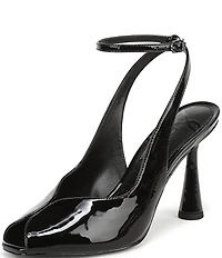 Sam Edelman Esme Patent Leather Peep Toe Ankle Strap Pumps