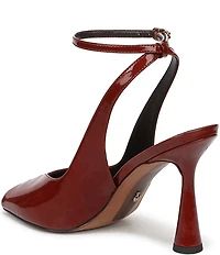 Sam Edelman Esme Patent Leather Peep Toe Ankle Strap Pumps