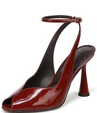 Sam Edelman Esme Patent Leather Peep Toe Ankle Strap Pumps