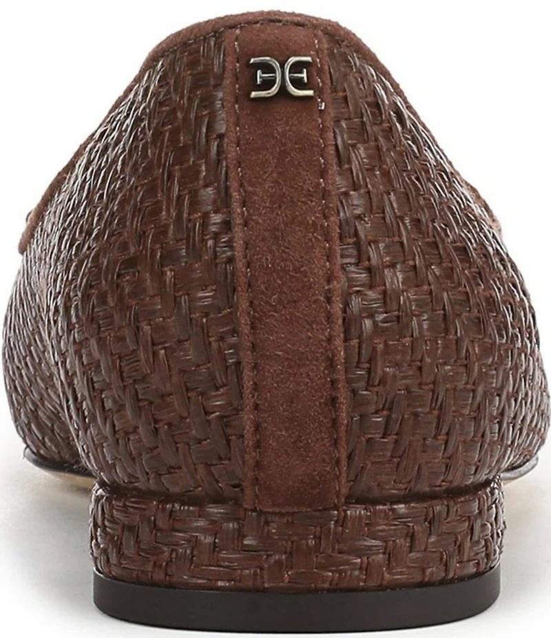 Sam Edelman Esmira Raffia and Suede Bow Detail Ballet Flats