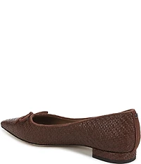 Sam Edelman Esmira Raffia and Suede Bow Detail Ballet Flats