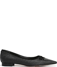 Sam Edelman Esmira Raffia and Suede Bow Detail Ballet Flats