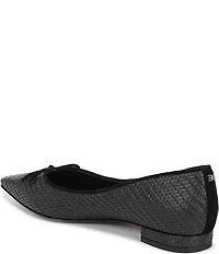 Sam Edelman Esmira Raffia and Suede Bow Detail Ballet Flats