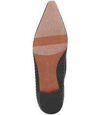 Sam Edelman Esmira Raffia and Suede Bow Detail Ballet Flats