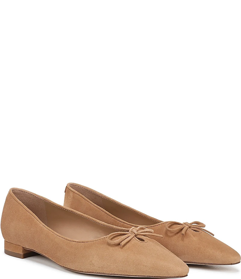 Sam Edelman Esmira Suede Bow Detail Ballet Flats
