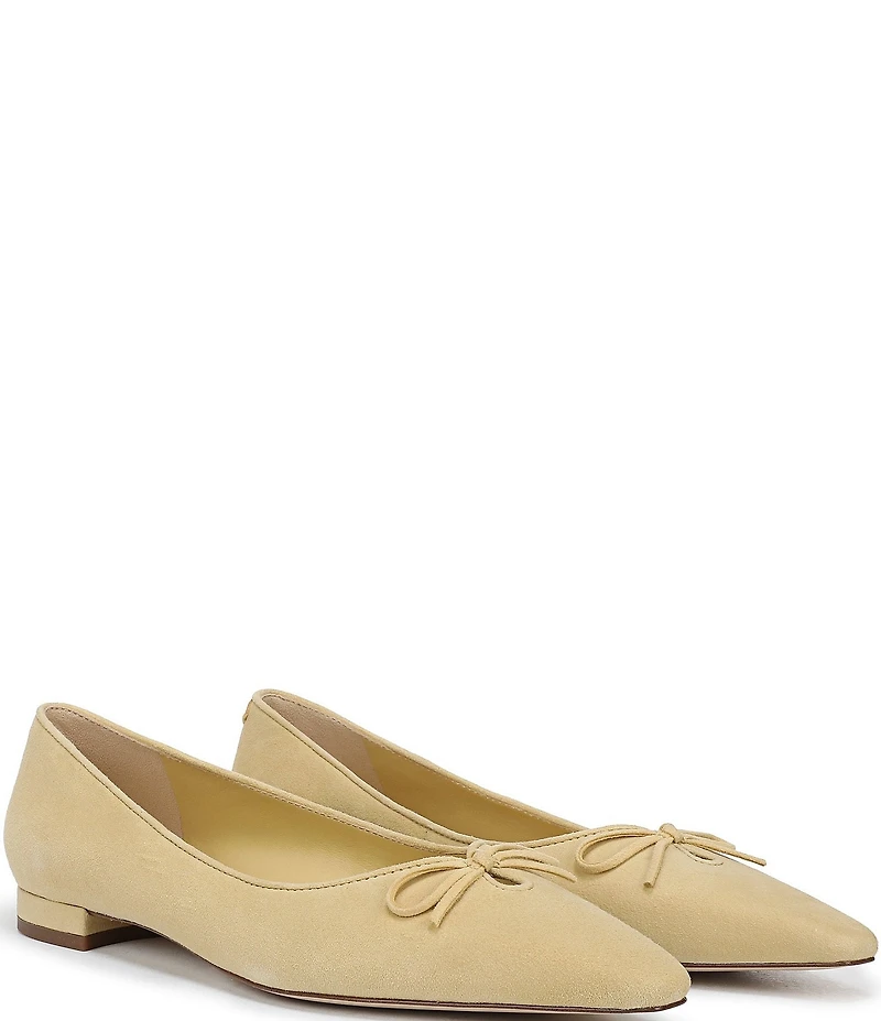 Sam Edelman Esmira Suede Bow Detail Ballet Flats