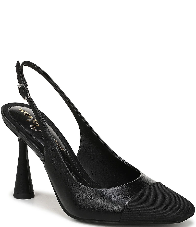 Sam Edelman Essa Leather Cap Toe Slingback Dress Pumps