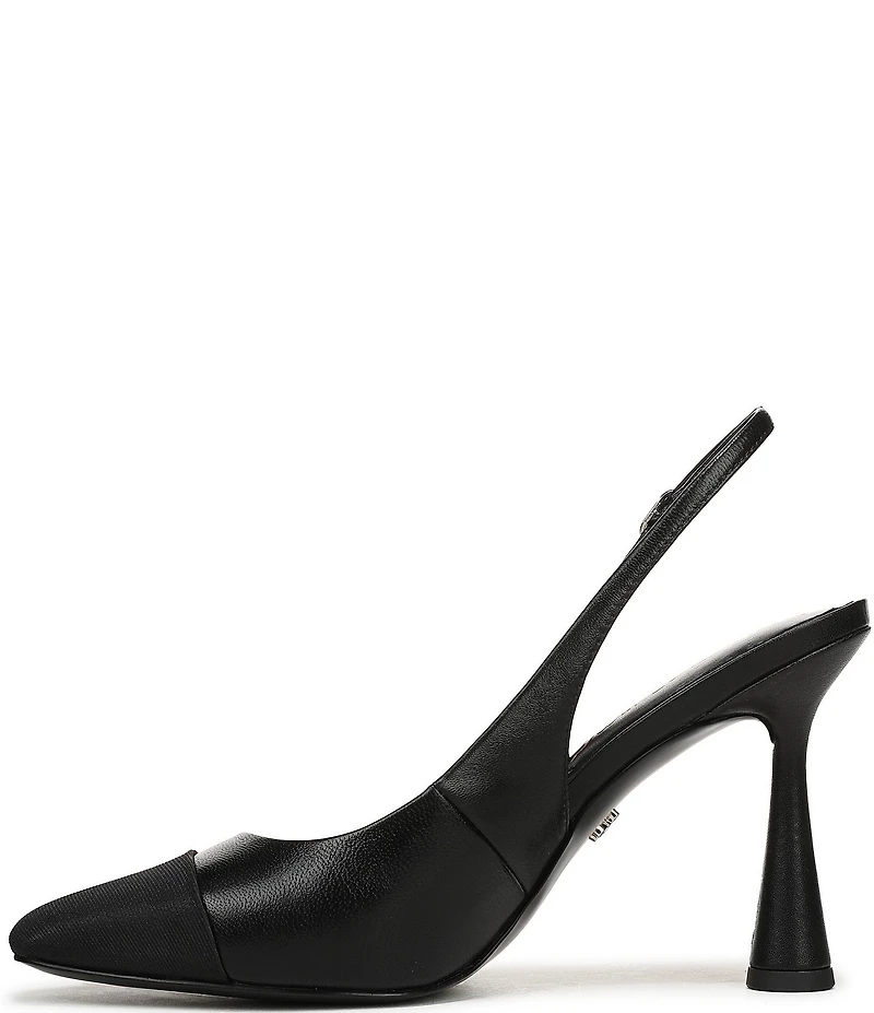 Sam Edelman Essa Leather Cap Toe Slingback Dress Pumps