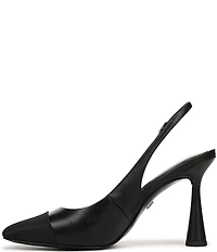 Sam Edelman Essa Leather Cap Toe Slingback Dress Pumps