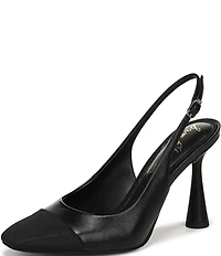 Sam Edelman Essa Leather Cap Toe Slingback Dress Pumps