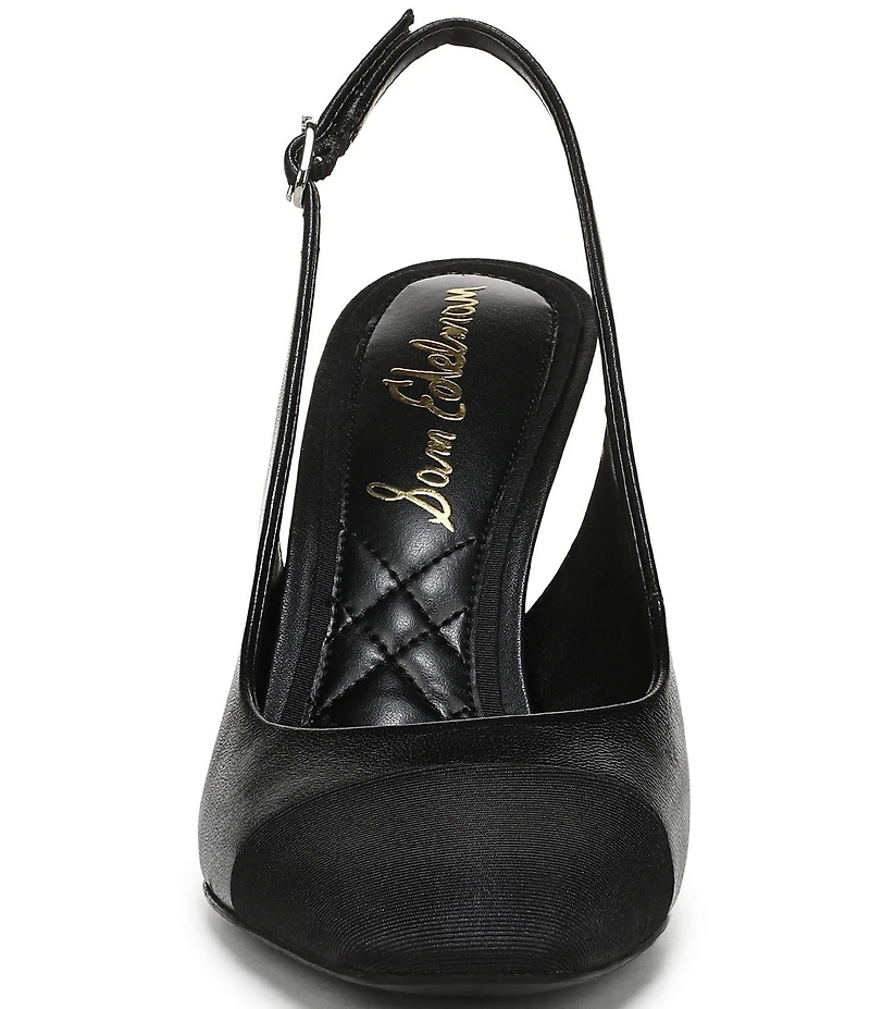 Sam Edelman Essa Leather Cap Toe Slingback Dress Pumps