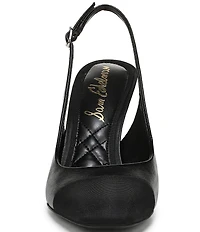 Sam Edelman Essa Leather Cap Toe Slingback Dress Pumps