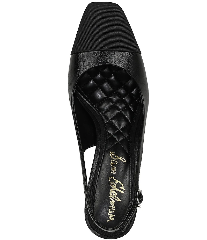 Sam Edelman Essa Leather Cap Toe Slingback Dress Pumps