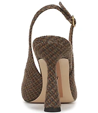 Sam Edelman Essa Plaid Patent Cap Toe Slingback Dress Pumps