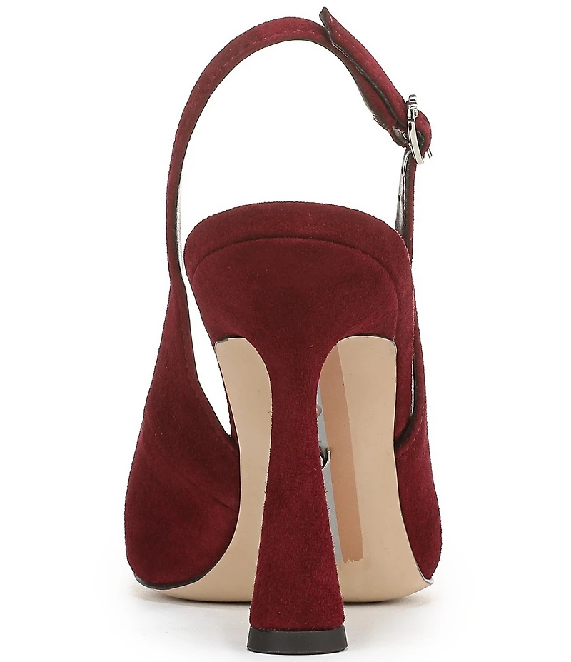 Sam Edelman Essa Suede Square Toe Slingback Dress Pumps