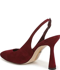 Sam Edelman Essa Suede Square Toe Slingback Dress Pumps
