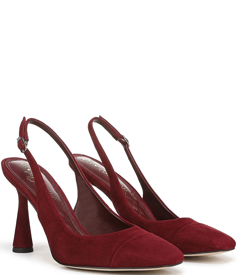 Sam Edelman Essa Suede Square Toe Slingback Dress Pumps