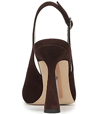 Sam Edelman Essa Suede Square Toe Slingback Dress Pumps