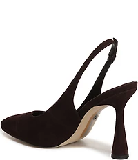 Sam Edelman Essa Suede Square Toe Slingback Dress Pumps