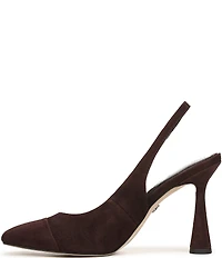 Sam Edelman Essa Suede Square Toe Slingback Dress Pumps