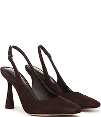 Sam Edelman Essa Suede Square Toe Slingback Dress Pumps