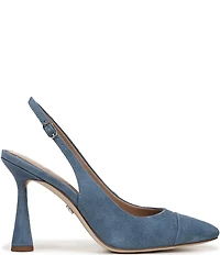 Sam Edelman Essa Suede Square Toe Slingback Dress Pumps