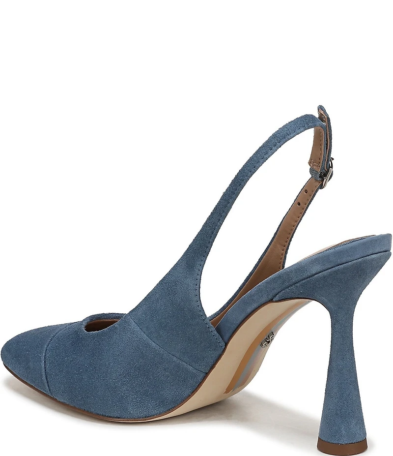 Sam Edelman Essa Suede Square Toe Slingback Dress Pumps