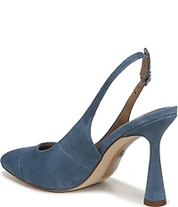Sam Edelman Essa Suede Square Toe Slingback Dress Pumps