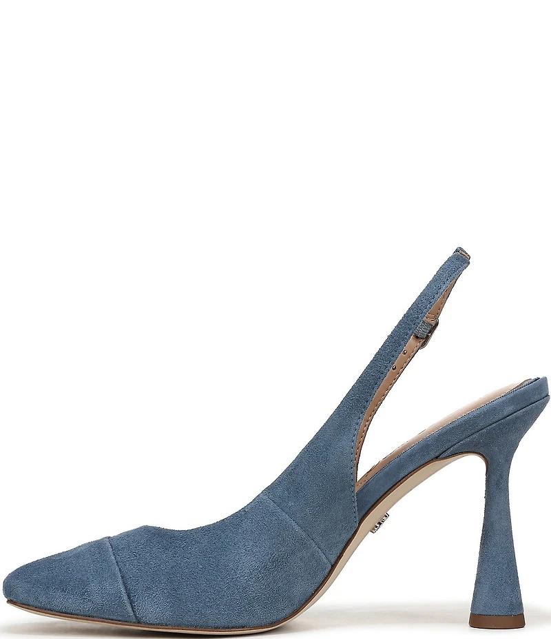 Sam Edelman Essa Suede Square Toe Slingback Dress Pumps
