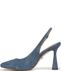 Sam Edelman Essa Suede Square Toe Slingback Dress Pumps