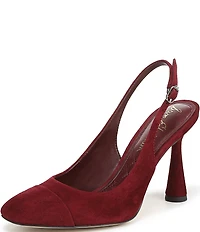 Sam Edelman Essa Suede Square Toe Slingback Dress Pumps