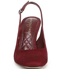 Sam Edelman Essa Suede Square Toe Slingback Dress Pumps