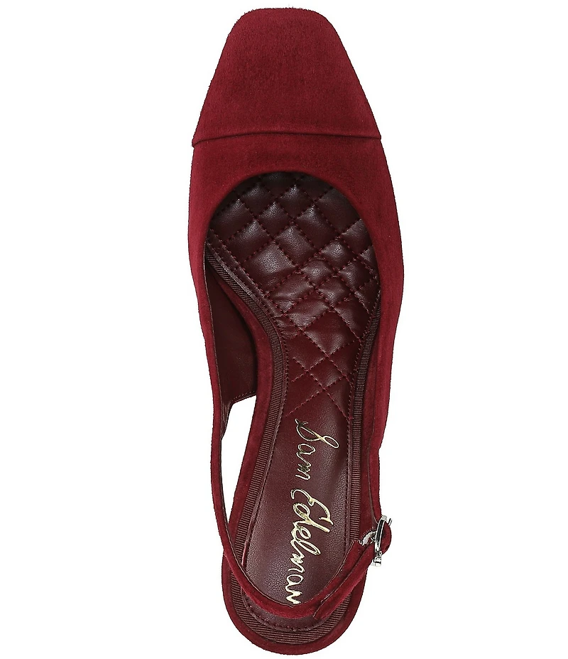 Sam Edelman Essa Suede Square Toe Slingback Dress Pumps