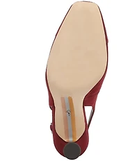 Sam Edelman Essa Suede Square Toe Slingback Dress Pumps