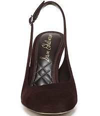 Sam Edelman Essa Suede Square Toe Slingback Dress Pumps