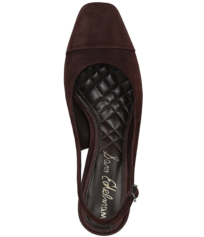 Sam Edelman Essa Suede Square Toe Slingback Dress Pumps