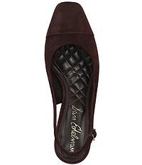 Sam Edelman Essa Suede Square Toe Slingback Dress Pumps