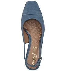 Sam Edelman Essa Suede Square Toe Slingback Dress Pumps