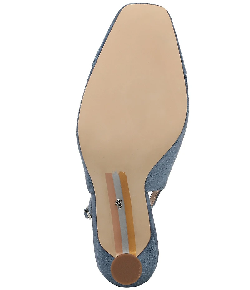 Sam Edelman Essa Suede Square Toe Slingback Dress Pumps