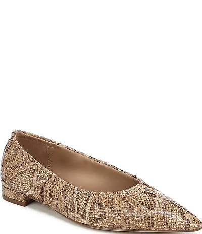 Sam Edelman Essex Python Print Leather Ballet Flats