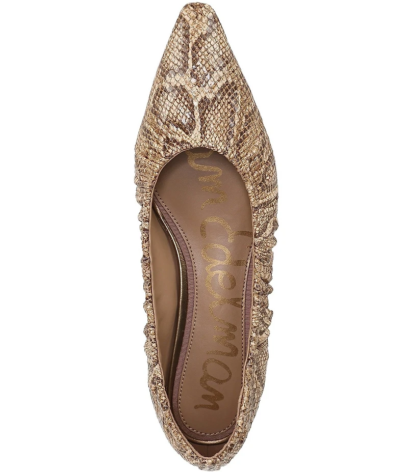 Sam Edelman Essex Python Print Leather Ballet Flats