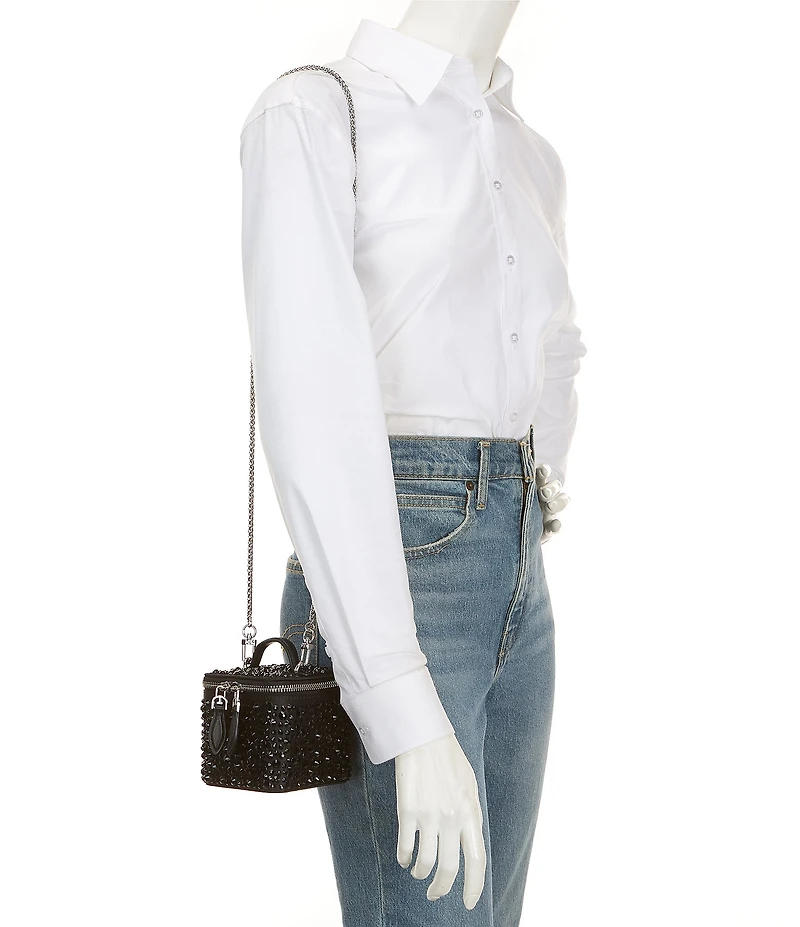 Sam Edelman Estelle Satin Rhinestone Vanity Case Bag