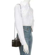 Sam Edelman Estelle Satin Rhinestone Vanity Case Bag