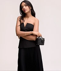 Sam Edelman Estelle Satin Rhinestone Vanity Case Bag