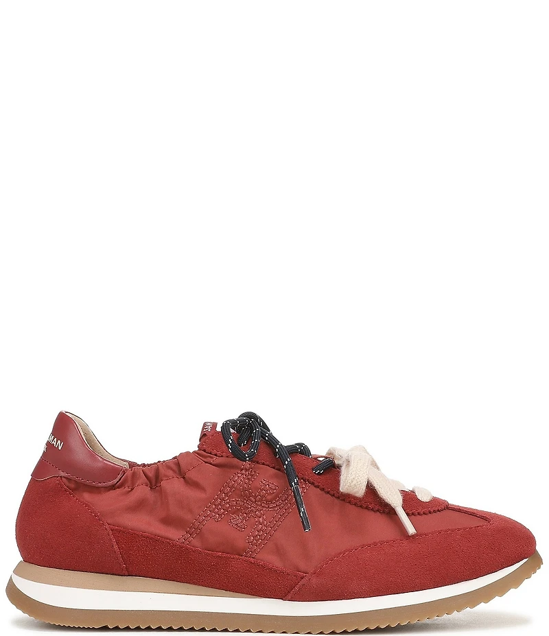 Sam Edelman Evara Nylon and Suede Logo Lace Up Sneakers