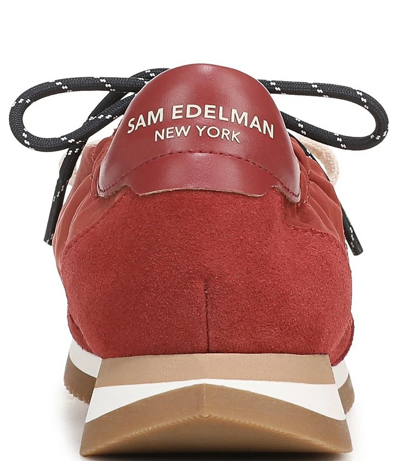 Sam Edelman Evara Nylon and Suede Logo Lace Up Sneakers