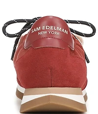 Sam Edelman Evara Nylon and Suede Logo Lace Up Sneakers